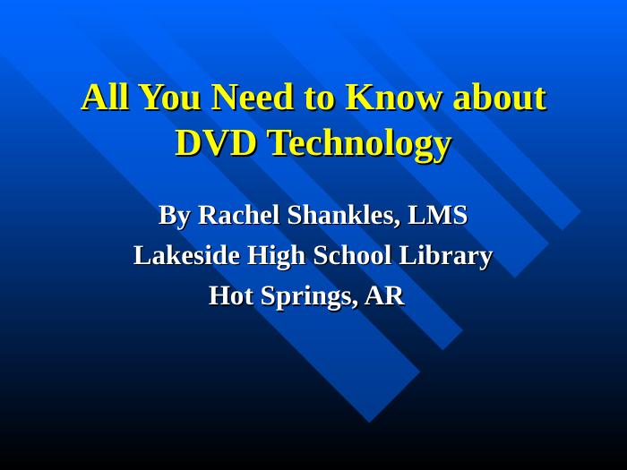 مرجع دانلود پاورپوینت | All You Need to Know about DVD Technology